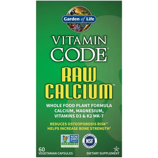 Garden of Life Vitamin Code RAW Calcium kapsle pro podporu zdraví kostí, kloubů a zubů 60 cps