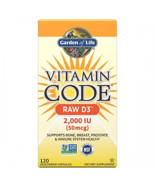 Garden of Life Vitamin Code - Raw D3 2000 - 120 kaps.