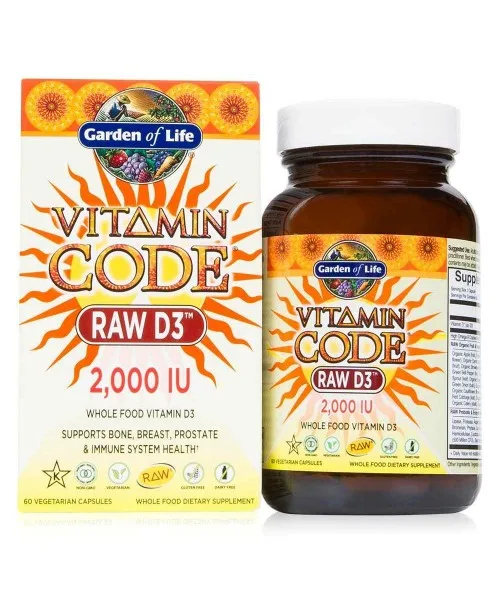 Garden of Life Vitamin Code - Raw D3 2000 - 60 kaps.