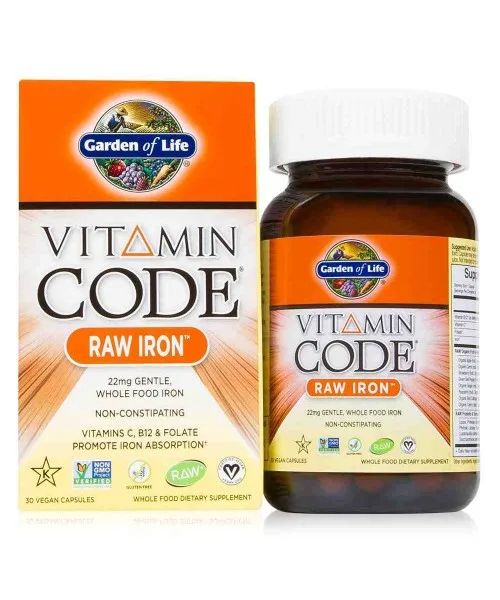 Garden of life Vitamin Železo RAW - 30 kapslí