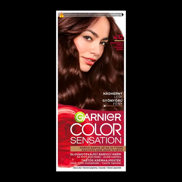 Garnier Barva na vlasy Color Sensation 4.12 diamantová hnědá