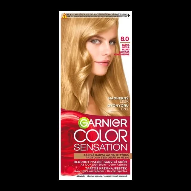 Garnier Barva na vlasy Color Sensation 8.0 zářivá světlá blond