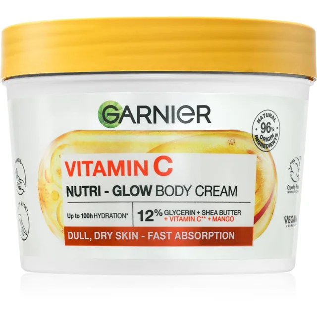 Garnier Body SuperFood rozjasňující tělový krém s vitaminem C 380 ml
