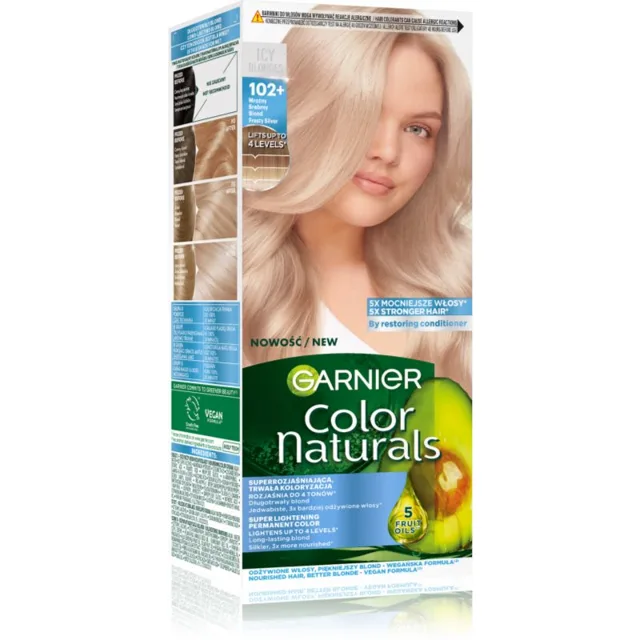 Garnier Color Naturals Creme barva na vlasy odstín 102+ Blond Frosty Silver 1 ks