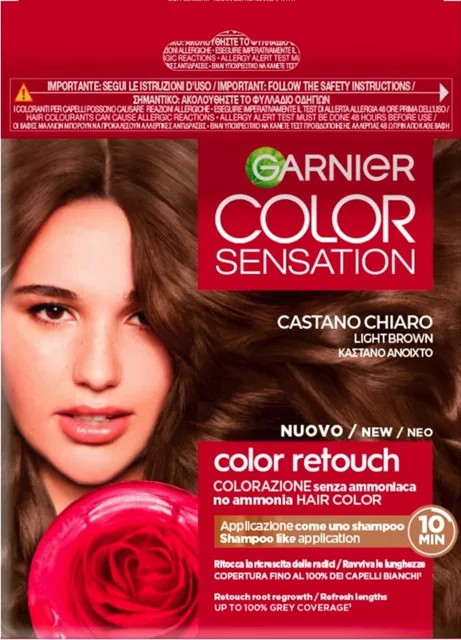 Garnier Colour Shampoo Retouch Permanentní barva na vlasy - světle hnědá barva