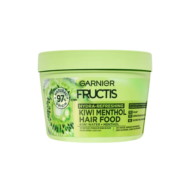 Garnier Fructis 3v1 osvěžující hydratační maska na vlasy s kiwi 400 ml