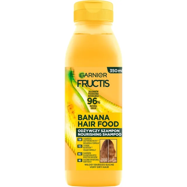 Garnier Fructis Banana Hair Food vyživující šampon pro suché vlasy 350 ml