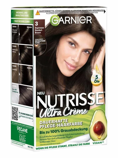 Garnier - Nutrisse Ultra Creme - 3 Espresso tmavě hnědá