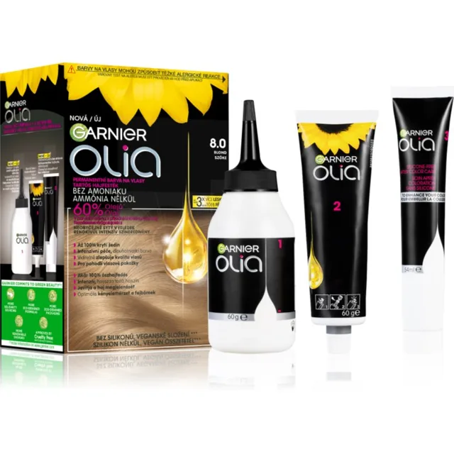 Garnier Olia Big Kit permanentní barva na vlasy odstín 8.0 Blond 1 ks