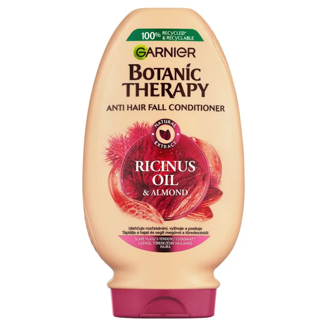 Garnier Posilující kondicionér s ricinovým olejem pro slabé a lámající se vlasy Botanic Therapy (Fortifying Balm -Conditioner) 200 ml