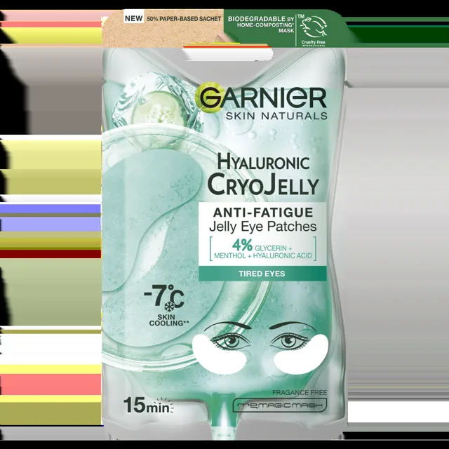 Garnier Skin Naturals Hyaluronic Cryo Jelly oční textilní maska s chladivým efektem 5 g