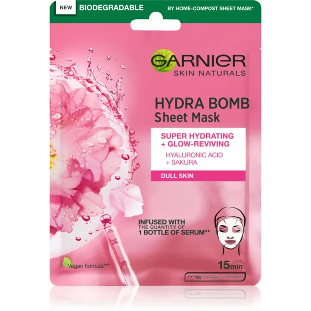 Garnier Textil Masks Hydra Bomb hydratační plátýnková maska 28 g