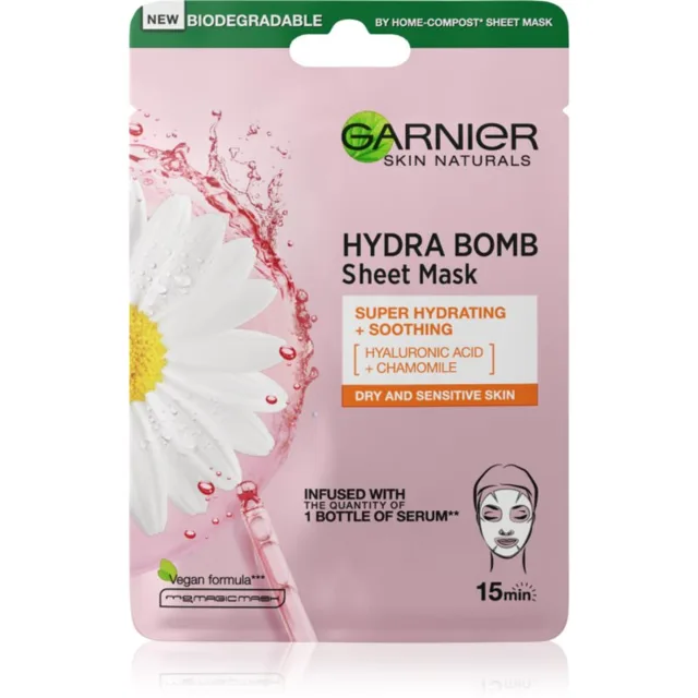 Garnier Textil Masks Hydra Bomb zklidňující plátýnková maska 28 g