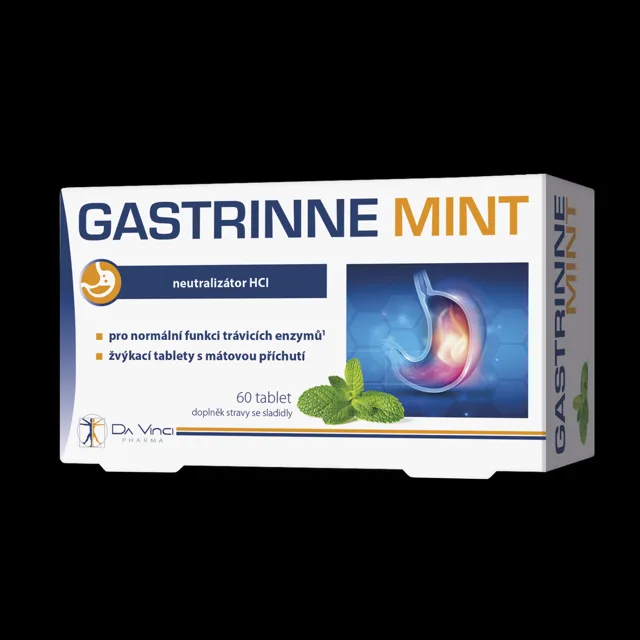 Gastrinne mint Da Vinci Pharma 60 žvýkacích tablet