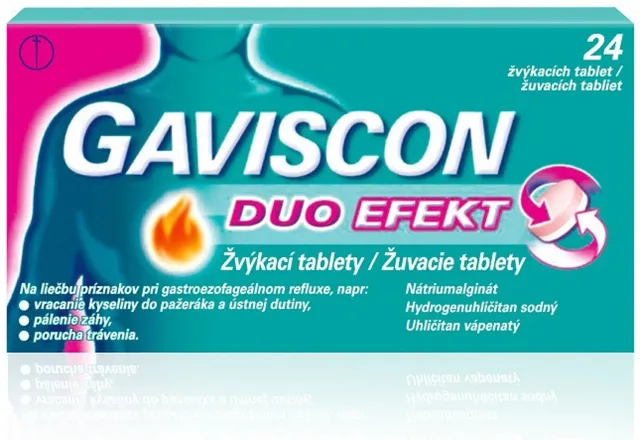 Gaviscon Duo Efekt žvýkací tablety por.tbl.mnd.24
