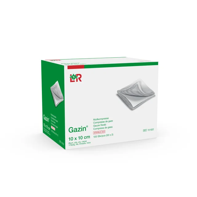 Gáza hydrofil.skl.kompr.ster.Gazin 10x10cm/100ks