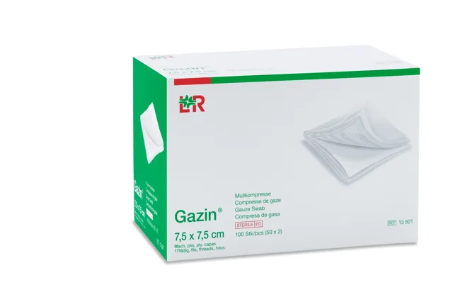 Gáza hydrofil.skl.kompr.ster.Gazin 7.5x7.5cm/100ks