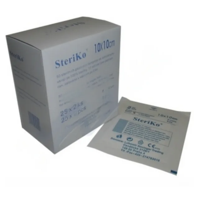 Gáza kompresní sterilní Steriko 10x10/25x2 8 vrstev