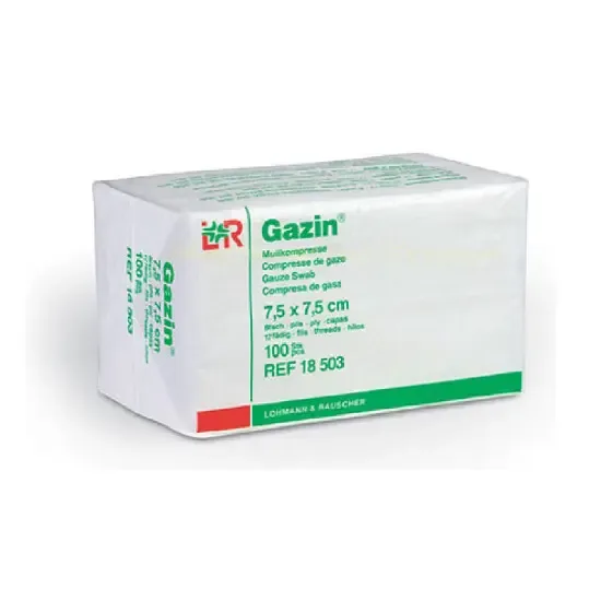 Gazin Gáza hydrofil. 8vr. 7,5 x 7,5 cm 100 ks