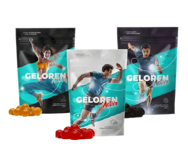 Geloren Active mix příchutí 3 x 90 želé tablet