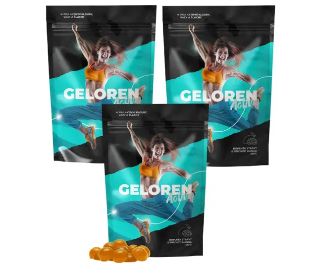 Geloren Active příchuť mango 3 x 90 želé tablet