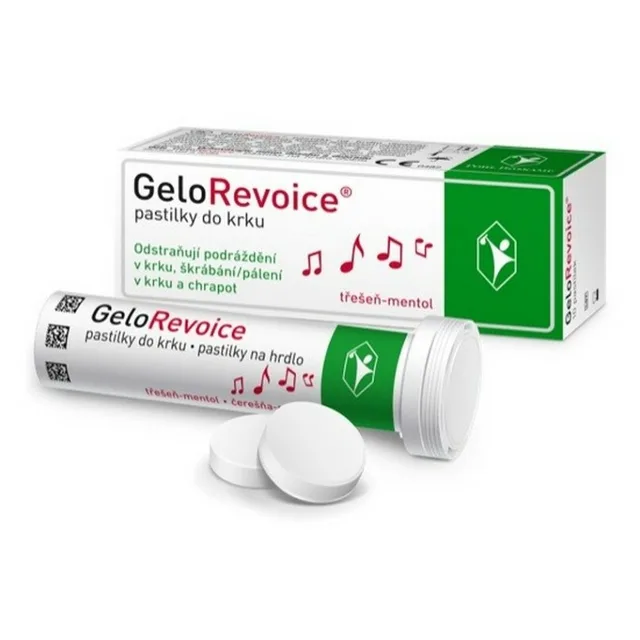 GELOREVOICE Pastilky do krku třešeň mentol 10 kusů