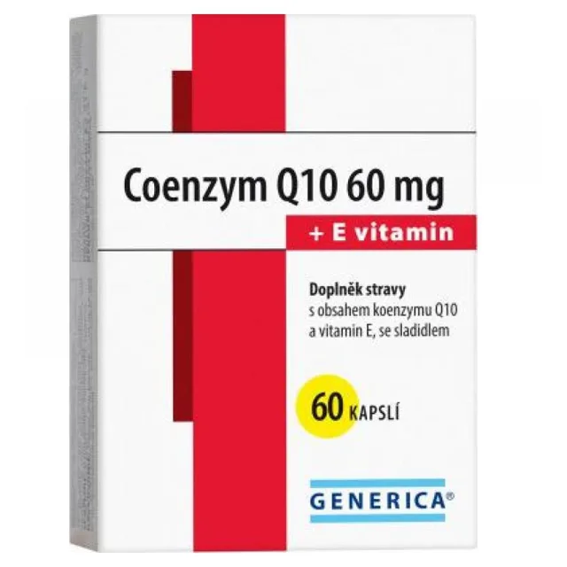 GENERICA Coenzym Q10 60 mg + E vitamin 60 kapslí