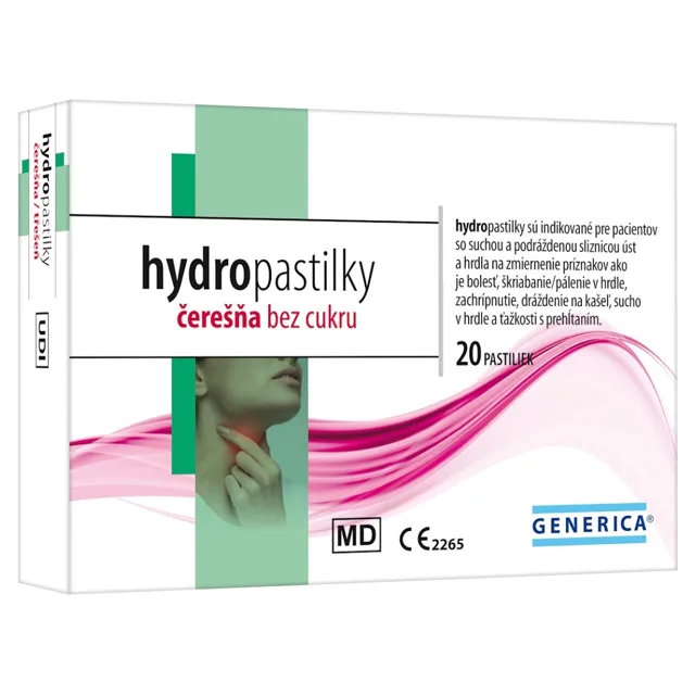 GENERICA Hydro pastilky třešeň 20 kusů