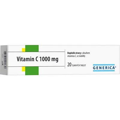 GENERICA Vitamin C 1000 mg 20 šumivých tablet