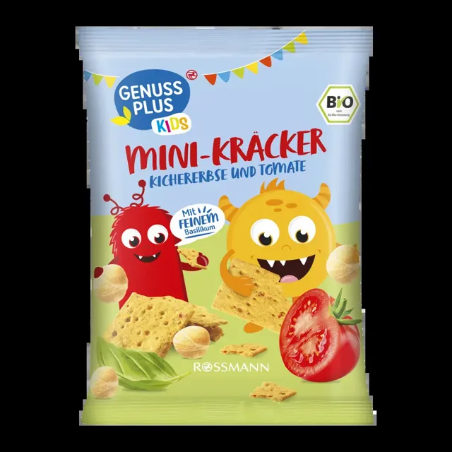 GENUSS PLUS BIO krekry Kids Cizrna a rajče 110 g