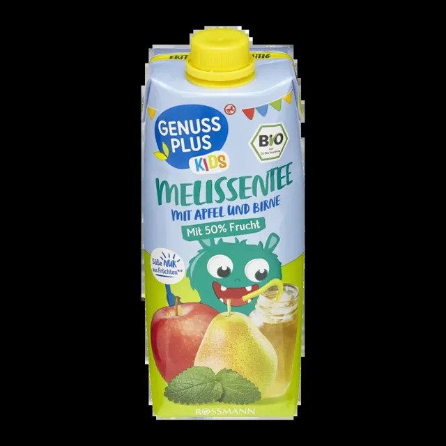 GENUSS PLUS BIO nápoj s meduňkový čaj s jablečnou šťávou 500 ml