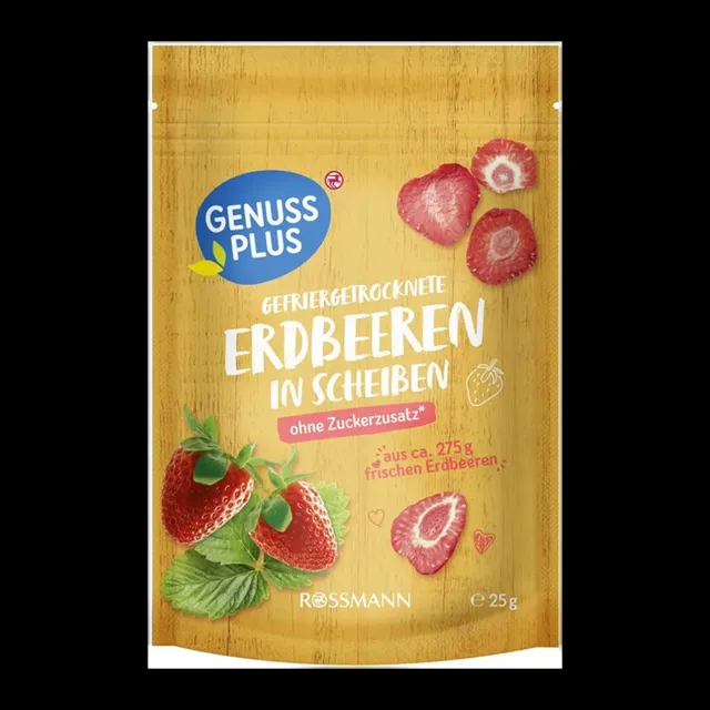 GENUSS PLUS Lyofilizované jahody 25 g