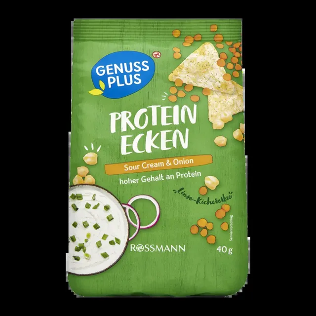 GENUSS PLUS Proteinový snack Zakysaná smetana a cibule 40 g