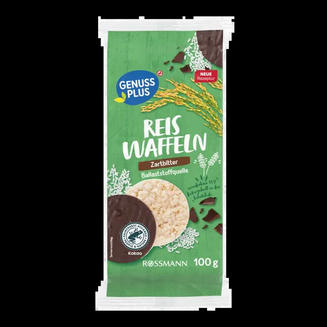 GENUSS PLUS Rýžové chlebíčky v hořké čokoládě 100 g