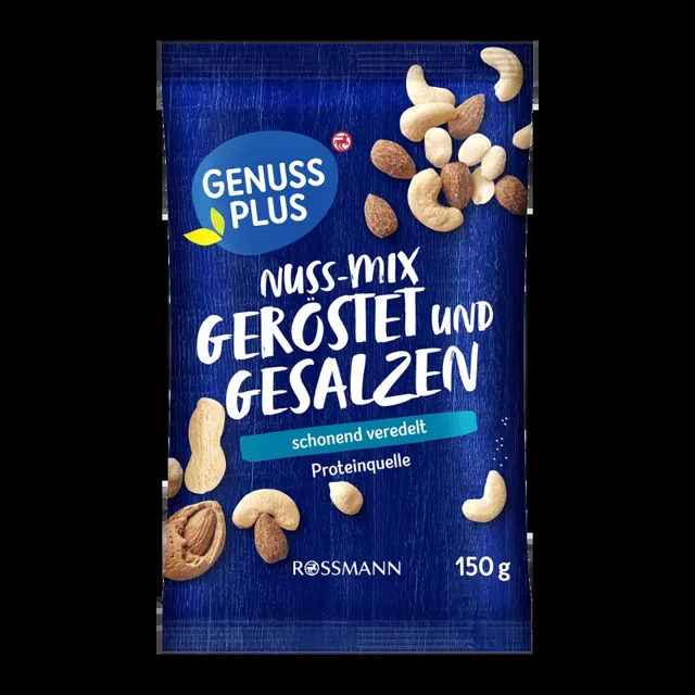 GENUSS PLUS Směs pražených ořechů solené 150 g