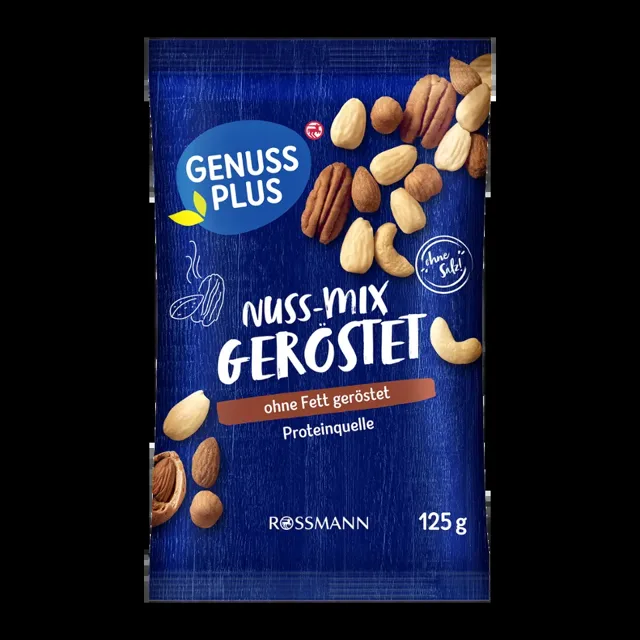 GENUSS PLUS Směs pražených skořápkových plodů  125 g