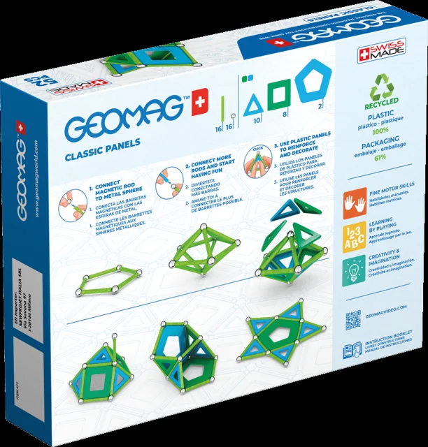Geomag Magnetická stavebnice Classic Panels 52 dílků