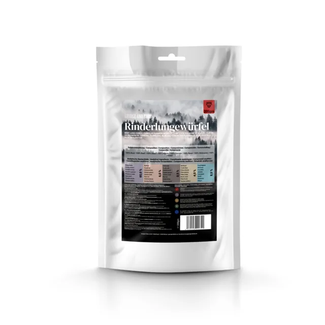 George & Bobs pamlsky pro psy 200 g - kostky z hovězích plic