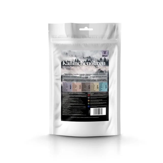 George & Bobs pamlsky pro psy 200 g - králičí uši bez srsti