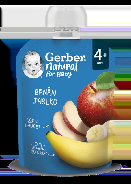 Gerber Natural Kapsička Banán/jablko 90 g