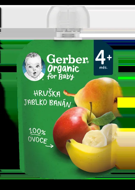 Gerber Organic Kapsička Hruška/jablko/banán BIO 90 g