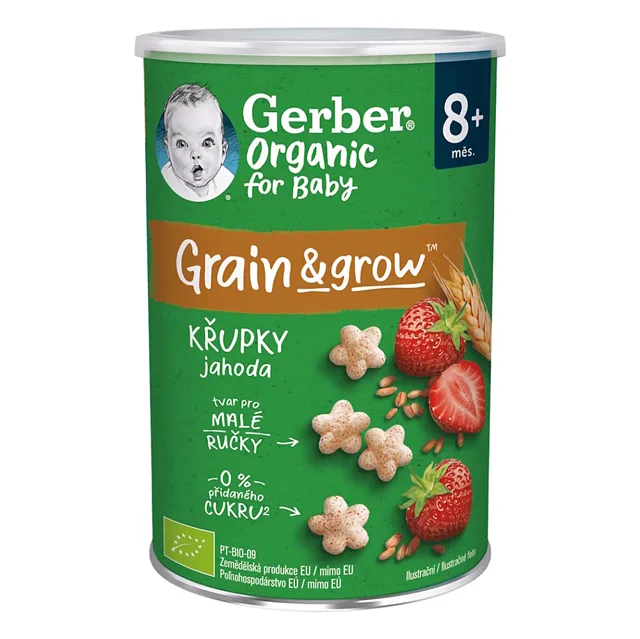 GERBER Organic křupky jahodové BIO 35 g