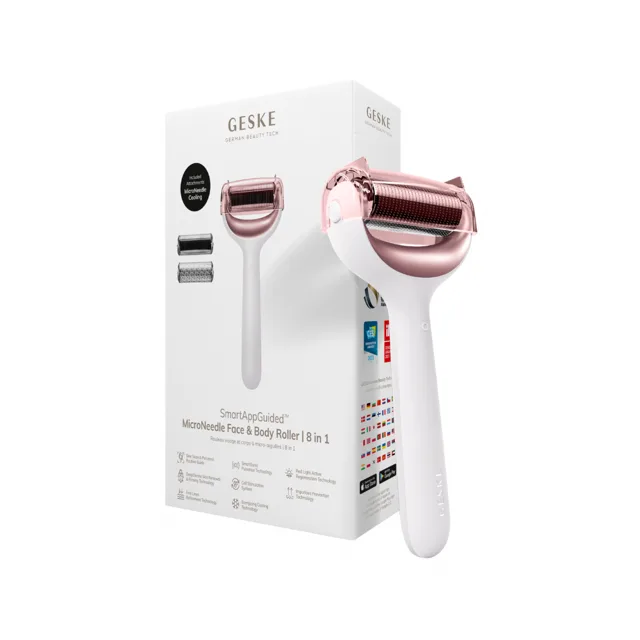 GESKE Masážní váleček na obličej a tělo 8v1 (MicroNeedle Face & Body DermaRoller) Starlight
