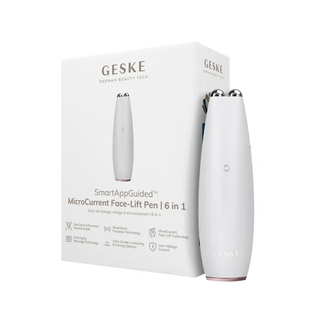 GESKE Mikroproudový masážní přístroj na vrásky kolem očí 6v1 (MicroCurrent Face Lift Pen)  (STAR)