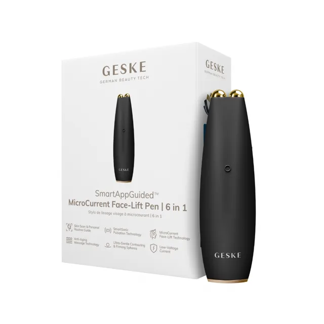 GESKE Mikroproudový masážní přístroj na vrásky kolem očí 6v1 (MicroCurrent Face Lift Pen)