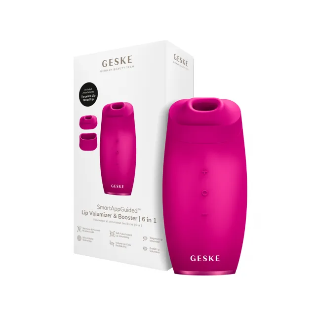 GESKE Přístroj na zvětšení rtů | Lip Volumizer & Booster | 6 in 1 (Magenta)