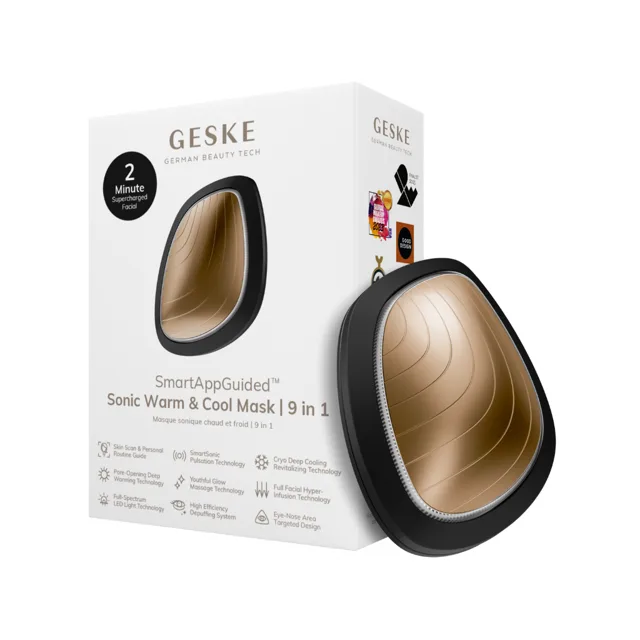 GESKE Sonický přístroj na aplikaci masky 9v1 (Sonic Warm & Cool Mask) Grey