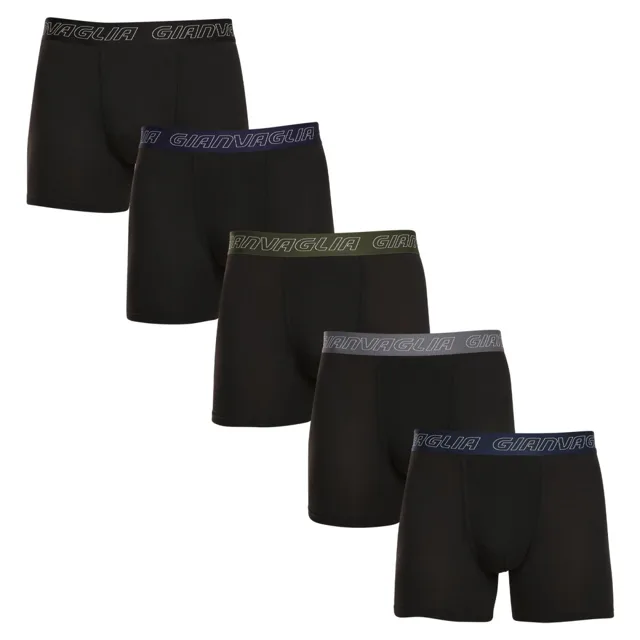 Gianvaglia 5PACK pánské boxerky černé (GVG-5014) L