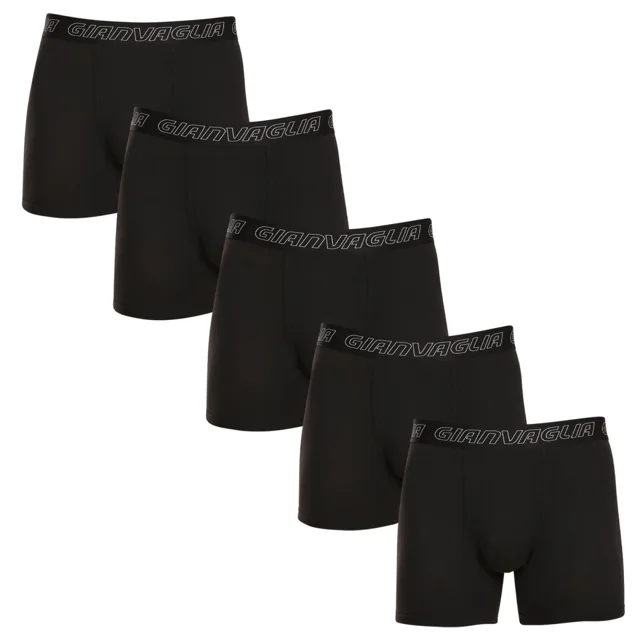 Gianvaglia 5PACK pánské boxerky černé (GVG-5015) XXL