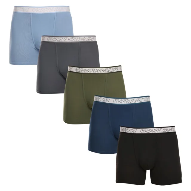 Gianvaglia 5PACK pánské boxerky vícebarevné (GVG-5013) XL